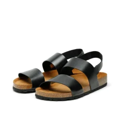 Alex Bio Leather Sandal Black