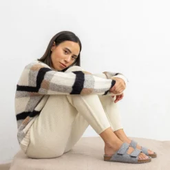 Cody Grey Wool Sandal