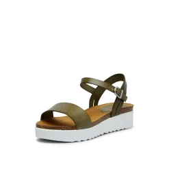 Eden Leather Sandal Olive