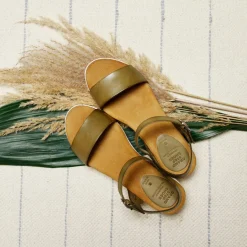 Eden Leather Sandal Olive