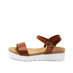 Eden Leather Sandal Snake Whisky