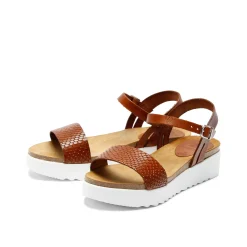 Eden Leather Sandal Snake Whisky