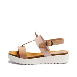 Edina Leather Sandal Beige