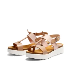 Edina Leather Sandal Beige