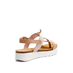 Edina Leather Sandal Beige