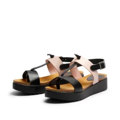 Edina Leather Sandal Black