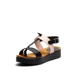 Edina Leather Sandal Black