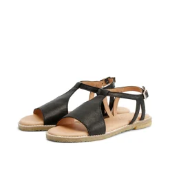 Eldora Leather Sandal Black