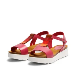 Emilia Leather Sandal Fuchsia