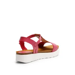 Emilia Leather Sandal Fuchsia