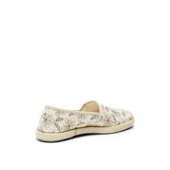 Evita Espadrille Flowers Off White