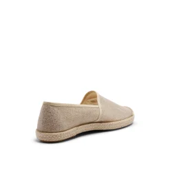Evita Espadrille Metallic Plain Taupe