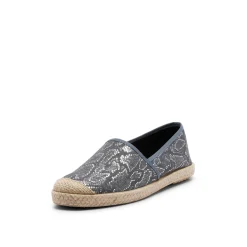 Evita Espadrille Snake Navy
