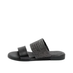 Fibi Leather Sandal Black