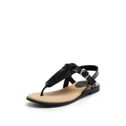Flora Leather Sandal Black