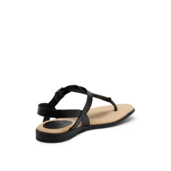 Flora Leather Sandal Black