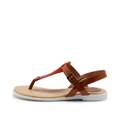 Flora Leather Sandal Sand Lipstick