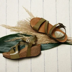 Jill Leather Sandal Olive