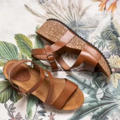 Jill Leather Sandal Whisky