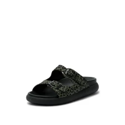Juna Print Animal Sandal Olive