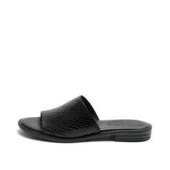 Kaja Leather Sandal Snake Black