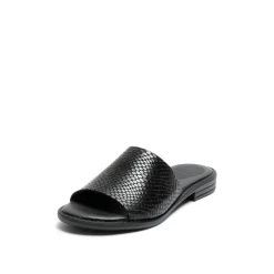 Kaja Leather Sandal Snake Black