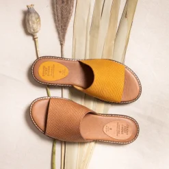 Kaja Leather Sandal Snake Sand