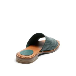 Kaja Leather Sandal Snake Seagreen