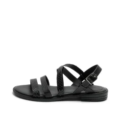 Kiki Leather Sandal Black