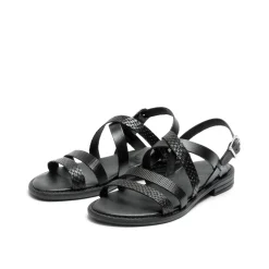 Kiki Leather Sandal Black