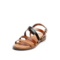 Kiki Leather Sandal Whisky-Multi