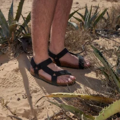 Leo Hemp Sandal Black