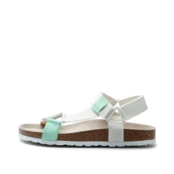 Leo Off White Neon Green Sandal
