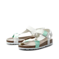 Leo Off White Neon Green Sandal