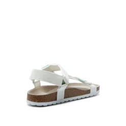 Leo Off White Neon Green Sandal
