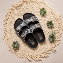 Luna Recycled Sandal Zebra