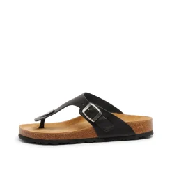 Mana Leather Sandal Black