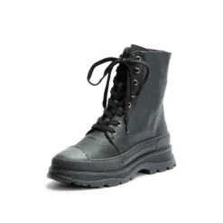 Nelly Black Vegan Lace Boot