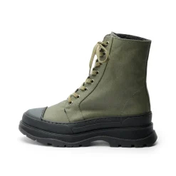 Nelly Olive Vegan Lace Boot