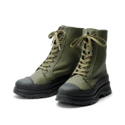 Nelly Olive Vegan Lace Boot