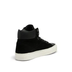 Sally Suede Black High Top Sneaker