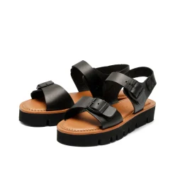 Sam Leather Sandal Black