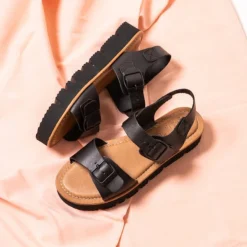 Sam Leather Sandal Black