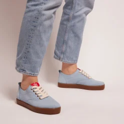 Sasha Lt Blue Suede Sneaker