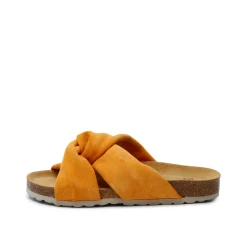 Senna Suede Leather Sandal Inco Gold