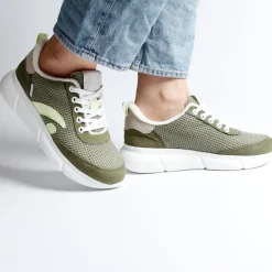 Speed Olive Neon Vegan Sneaker