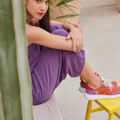 Speed Orange Violet Vegan Sneaker