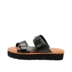 Sue Leather Sandal Black