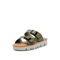 Sue Leather Sandal Olive