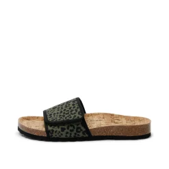 Sunny Animal Olive Slipon Sandal